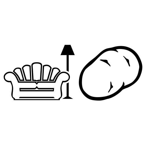 🛋🥔 Emoji Domain black and white Symbola rendering